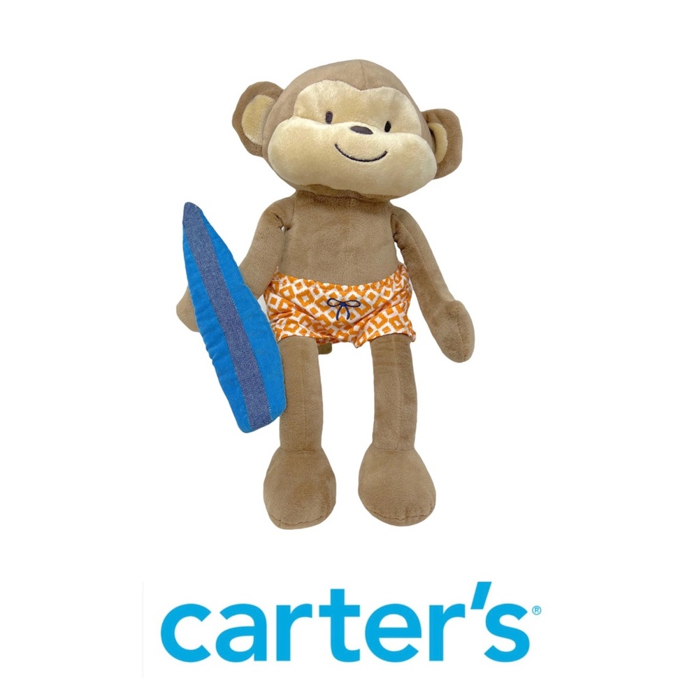 CARTER's Laguna Surfer Monkey Plush With Surfboard- Adorable